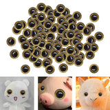 Maxbell 100pcs Safety Eyes with Backs & 100 Glitter Eyes for Dolls DIY Making 16mm