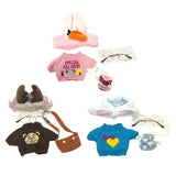 Maxbell 2 set Cute Plush Doll Clothings Glasses Fashionable Flurfy for Easter