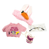 Maxbell 2 set Cute Plush Doll Clothings Glasses Fashionable Flurfy for Easter