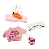 Maxbell 2 set Cute Plush Doll Clothings Glasses Fashionable Flurfy for Easter
