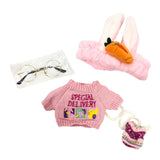 Maxbell 2 set Cute Plush Doll Clothings Glasses Fashionable Flurfy for Easter