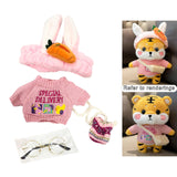 Maxbell 2 set Cute Plush Doll Clothings Glasses Fashionable Flurfy for Easter