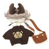 Maxbell 2 set Cute Plush Doll Clothings Glasses Fashionable Flurfy for Easter