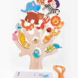 Maxbell 2 Set Montessori Animal Stacking Blocks Animal Toy for Ages 3-6