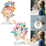 Maxbell 2 Set Montessori Animal Stacking Blocks Animal Toy for Ages 3-6