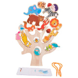 Maxbell 2 Set Montessori Animal Stacking Blocks Animal Toy for Ages 3-6