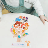 Maxbell 2 Set Montessori Animal Stacking Blocks Animal Toy for Ages 3-6