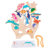 Maxbell 2 Set Montessori Animal Stacking Blocks Animal Toy for Ages 3-6