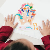 Maxbell 2 Set Montessori Animal Stacking Blocks Animal Toy for Ages 3-6