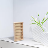 Maxbell 2 PCS Wood Miniature Wardrobe Mirror Closet for 1:12 Dollhouse Furniture Set