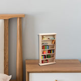 Maxbell 2x Handmade 1/12 Wooden Dollhouse Miniature Bookcase Shelf Cabinet Gifts