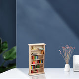 Maxbell 2x Handmade 1/12 Wooden Dollhouse Miniature Bookcase Shelf Cabinet Gifts
