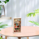 Maxbell 2 PCS Wood Miniature Wardrobe Mirror Closet for 1:12 Dollhouse Furniture Set