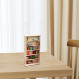 Maxbell 2x Handmade 1/12 Wooden Dollhouse Miniature Bookcase Shelf Cabinet Gifts