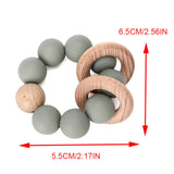 Maxbell 2pcs Teething Beads Bracelet Beads Teething Stuff for 0-6 Month Toddler