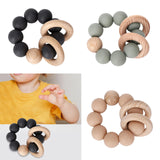 Maxbell 2pcs Teething Beads Bracelet Beads Teething Stuff for 0-6 Month Toddler