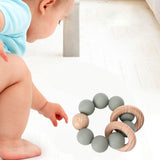 Maxbell 2pcs Teething Beads Bracelet Beads Teething Stuff for 0-6 Month Toddler