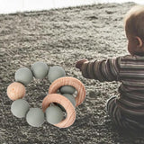 Maxbell 2pcs Teething Beads Bracelet Beads Teething Stuff for 0-6 Month Toddler