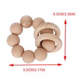 Maxbell 2pcs Teething Beads Bracelet Beads Teething Stuff for 0-6 Month Toddler