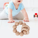 Maxbell 2pcs Teething Beads Bracelet Beads Teething Stuff for 0-6 Month Toddler