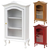 Maxbell 3pcs Miniature Cabinet Dollhouse Display Cupboard Model Toy Furniture
