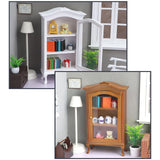Maxbell 3pcs Miniature Cabinet Dollhouse Display Cupboard Model Toy Furniture