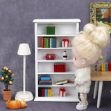 Maxbell 2x Handmade 1/12 Wooden Dollhouse Miniature Bookcase Shelf Cabinet Gifts