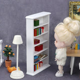 Maxbell 2x Handmade 1/12 Wooden Dollhouse Miniature Bookcase Shelf Cabinet Gifts