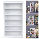 Maxbell 2x Handmade 1/12 Wooden Dollhouse Miniature Bookcase Shelf Cabinet Gifts