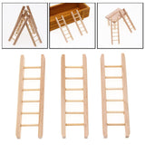 Maxbell 1/12 Dollhouse Simulation Wooden Bedroom Bedside Table+Step Ladder