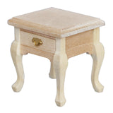 Maxbell 1/12 Dollhouse Simulation Wooden Bedroom Bedside Table+Step Ladder