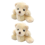 Maxbell 1.97inch Mini Joint Bear and Rabbit Plush Toy 1:12 Dollhouse Decor Toys
