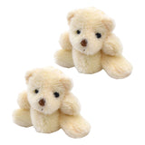 Maxbell 1.97inch Mini Joint Bear and Rabbit Plush Toy 1:12 Dollhouse Decor Toys