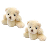 Maxbell 1.97inch Mini Joint Bear and Rabbit Plush Toy 1:12 Dollhouse Decor Toys