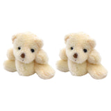 Maxbell 1.97inch Mini Joint Bear and Rabbit Plush Toy 1:12 Dollhouse Decor Toys