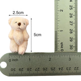 Maxbell 1.97inch Mini Joint Bear and Rabbit Plush Toy 1:12 Dollhouse Decor Toys