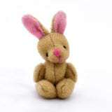 Maxbell 1.97inch Mini Joint Bear and Rabbit Plush Toy 1:12 Dollhouse Decor Toys