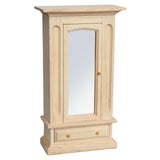 Maxbell 2 PCS Wood Miniature Wardrobe Mirror Closet for 1:12 Dollhouse Furniture Set