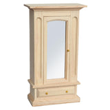 Maxbell 2 PCS Wood Miniature Wardrobe Mirror Closet for 1:12 Dollhouse Furniture Set