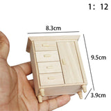 Maxbell 1/12 Miniature Cabinet and TV Cabinet Doll House Decoration Wardrobe