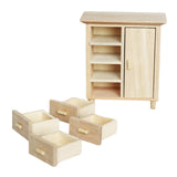 Maxbell 1/12 Miniature Cabinet and TV Cabinet Doll House Decoration Wardrobe