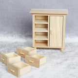 Maxbell 1/12 Miniature Cabinet and TV Cabinet Doll House Decoration Wardrobe