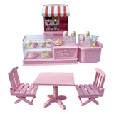 Maxbell 1:12 Miniature Table Chairs Cake Cabinet Doll House Decoration for Garden