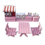 Maxbell 1:12 Miniature Table Chairs Cake Cabinet Doll House Decoration for Garden