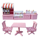 Maxbell 1:12 Miniature Table Chairs Cake Cabinet Doll House Decoration for Garden