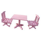 Maxbell 1:12 Miniature Table Chairs Cake Cabinet Doll House Decoration for Garden