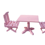 Maxbell 1:12 Miniature Table Chairs Cake Cabinet Doll House Decoration for Garden