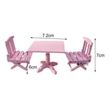 Maxbell 1:12 Miniature Table Chairs Cake Cabinet Doll House Decoration for Garden