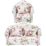 Maxbell 1/12 Dollhouse Miniature Sofa Life Scene Props for Photo Props 2+1 Seat