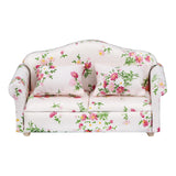 Maxbell 1/12 Dollhouse Miniature Sofa Life Scene Props for Photo Props 2+1 Seat